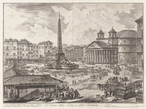 Veduta della Piazza della Rotunda (Udsigt over Piazza della Rotonda [med Pantheon i baggrunden]), fra Vedute di Roma (Udsigt over Rom) af Giovanni-Battista Piranesi