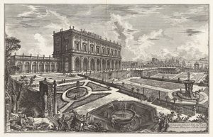 Udsigt over Hans Eminence kardinal Alessandro Albanis villa uden for Porta Salaria, fra Vedute di Roma (Udsigter over Rom) af Giovanni Battista Piranesi
