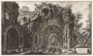 Udsigt over kilden og Spelonche d af Giovanni-Battista Piranesi