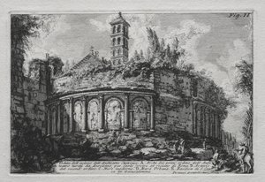 Udsigt over resterne af Castranse Amphitheatre af Giovanni Battista Piranesi