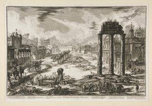 Udsigt over Campo Vaccino, fra Udsigt over Rom af Giovanni-Battista Piranesi