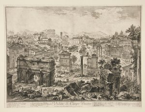 Udsigt over Campo Vaccino, fra Udsigt over Rom af Giovanni-Battista Piranesi