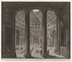 Indvendigt prospekt af Pantheon..., fra »Prospekter af Rom« af Giovanni Battista Piranesi