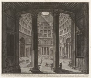 Indvendig udsigt af Pantheon af Giovanni Battista Piranesi
