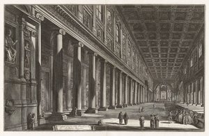 Indre udsigt over basilikaen Santa Maria Maggiore, fra Vedute di Roma (Udsigter over Rom) af Giovanni Battista Piranesi