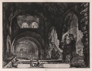 Indvendig udsigt over Villa of Maecenas af Giovanni-Battista Piranesi