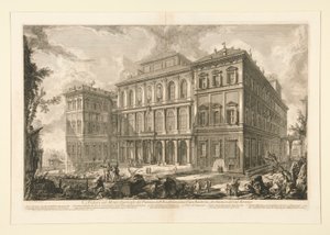 Udsigt over Palazzo dell af Giovanni-Battista Piranesi