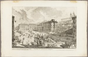 Udsigt over Piazza di Spagna, fra Udsigt over Rom af Giovanni-Battista Piranesi