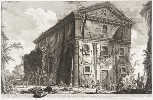 Udsigt over Bacchus-templet, 1760-78 af Giovanni Battista Piranesi