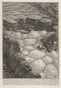 Udsigt over stenbelægningen på Via Appia (Veduta dell