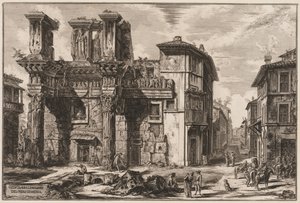 Udsigt over Rom: Forum of Nerva. af Giovanni Battista Piranesi