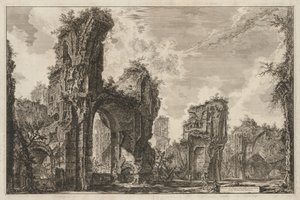 Udsigt over Rom: Ruinerne af Sisto eller begge dele af den store sal i Antoninian Baths, 1765.