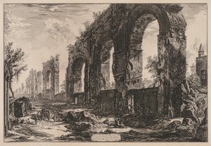 Udsigt over Rom: Akvædukten af Nero, 1775.