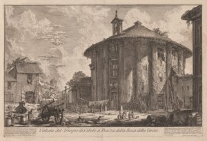 Udsigt over Rom: Portunus-templet (?) af Giovanni-Battista Piranesi