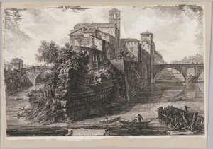 Udsigt over Rom: The Isola Tiberina, 1775.