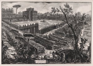 Villa Panfili uden for Porta San Pancrazio (Villa Pamphilj uden for Porta San Pancrazio), fra Vedute di Roma (Udsigt over Rom) af Giovanni Battista Piranesi