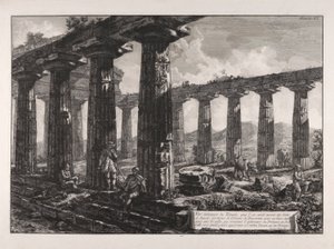 Indvendigt billede af templet, at af Giovanni-Battista Piranesi