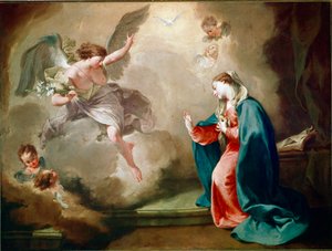 Bebudelsesmaleriet af Giambattista (Giovan Battista) (Giovanni Battista) Pittoni (1687-1767) af Giovanni Battista Pittoni