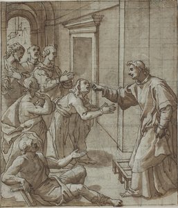 St Lawrence helbreder blinde af Giovanni Battista Pozzi