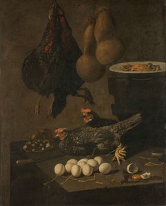 Stilleben med høns og æg af Giovanni Battista Recco