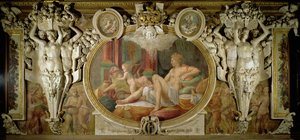 Danae, detalje af dekorativt skema i Francis I