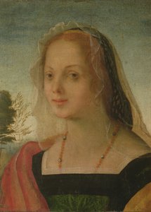 Portræt af en ung pige (tempera på panel)