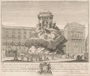 Prima Macchina for Kina fra 1732: Gudernes Råd af Giovanni Battista Sintes, after Nicola Michetti