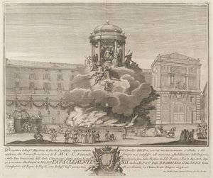The Council of the Gods, til "Chinea"-festivalen af Giovanni Battista Sintes probably after Nicola Michetti