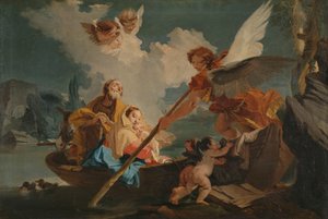 Flyvning til Egypten af Giovanni Battista Tiepolo (follower of)