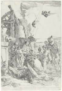 Tilbedelse af Kristusbarnet af tre konger Scherzi di fantasia (serietitel) af Giovanni Battista Tiepolo