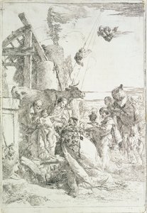 Tilbedelse af de hellige tre konger af Giovanni Battista Tiepolo