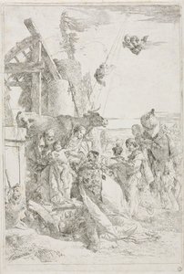Tilbedelse af Magi, ca. 1740. af Giovanni Battista Tiepolo
