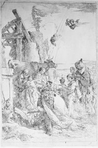 Tilbedelse af Magi, ca. 1753 . af Giovanni Battista Tiepolo