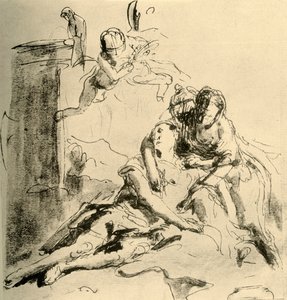 Angelica plejer Medors sår, c1757, 1928 af Giovanni Battista Tiepolo