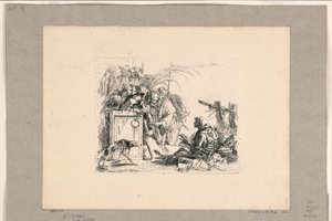 Death Giving Audience, fra Vari Capricci af Giovanni Battista Tiepolo