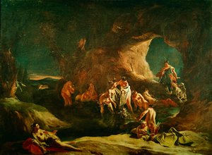 Diana og Acteon, ca. 1720-21 af Giovanni Battista Tiepolo