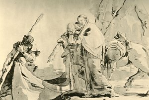 Flyvning til Egypten, før 1752, 1928 af Giovanni Battista Tiepolo