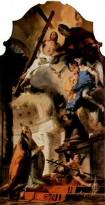 Tysk: Tilbedelse af treenigheden af Sankt Clemens Pave Sankt Clemens Tilbedelse af treenigheden af Giovanni Battista Tiepolo