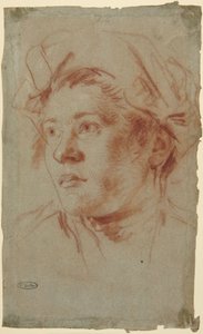 Hoved af en ung mand med hat af Giovanni Battista Tiepolo