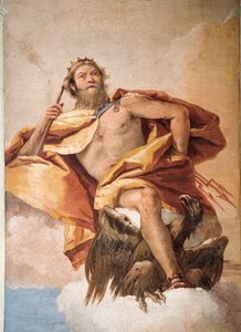 Jove the Thunderer with Eagle, fra Room of Olympian Deities in the Foresteria (gæstehus) 1757 af Giovanni Battista Tiepolo