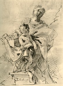Madonna and Child, midten af det 18. århundrede, 1928 af Giovanni Battista Tiepolo
