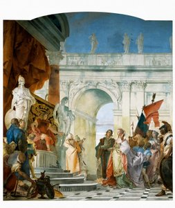 Magnanimity of Scipio, detail from Glories of Scipio Africanus and Alexander the Great, 1743dani af Giovanni Battista Tiepolo