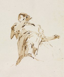 Mand(?) Figur set nedefra af Giovanni-Battista Tiepolo