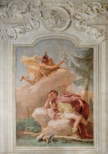 Mercury opfordrer Æneas til at forlade Kartago, fra Æneidens værelse i Palazzina, 1757 af Giovanni Battista Tiepolo