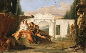 Rinaldo og Armida i Armidas fortryllede have, aflyttet af Carlo og Ubaldo af Giovanni Battista Tiepolo