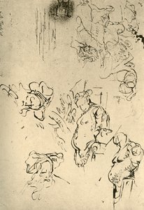 Satyr Herms and Oriental Heads, midten af det 18. århundrede, 1928 af Giovanni Battista Tiepolo