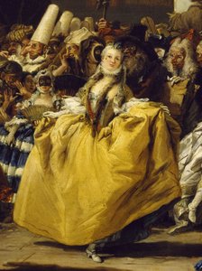 Karnevalsscene eller Menuetten af Giovanni Battista Tiepolo