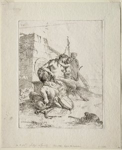 Kortet gaavme. Maleri af Gaspare Traversi (? - 1769) af Giovanni Battista Tiepolo