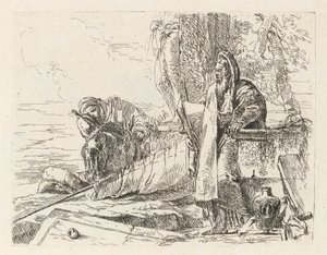 Stående filosof og to andre figurer, fra Vari capricci (Various Capriccios) af Giovanni Battista Tiepolo