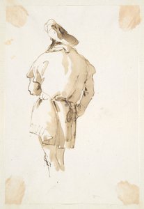 Stående mandsfigur set bagfra af Giovanni Battista Tiepolo